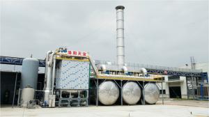 安徽瀚邦塑料包裝有限公司，一套大型印刷溶劑回收設(shè)備對(duì)接2臺(tái)印刷機(jī)